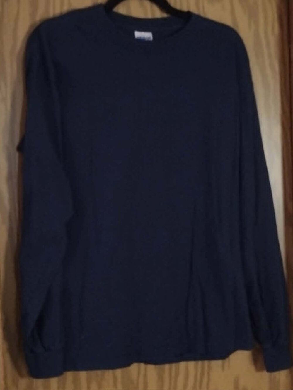 Men's M- Long Sleeve Ultra Cotton Crew Neck - Navy Blue